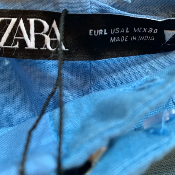 Zara Beaded Linen Blend Shorts - Picture 12 of 15